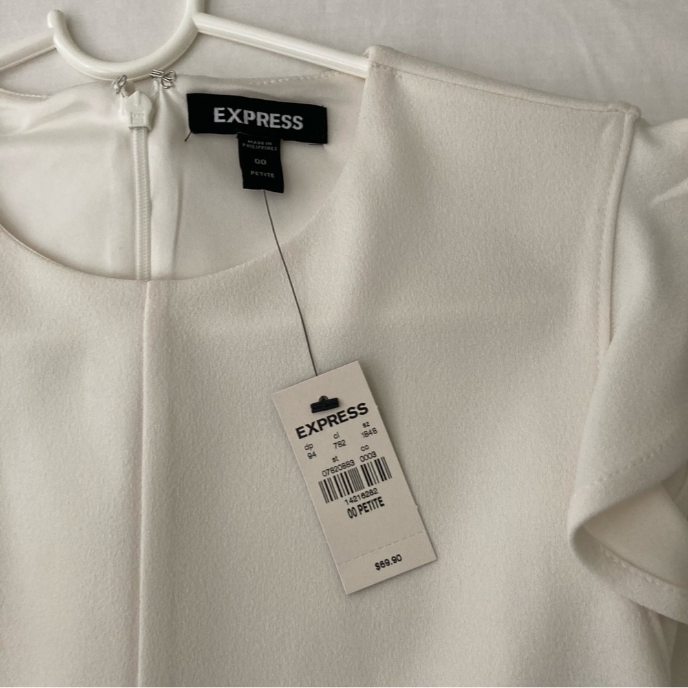 Express White Ruffle Mini Dress - Picture 4 of 6